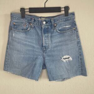 Levi’s Wedgie Straight Cutoff Denim Women’s Shorts Button Fly - Size 29
